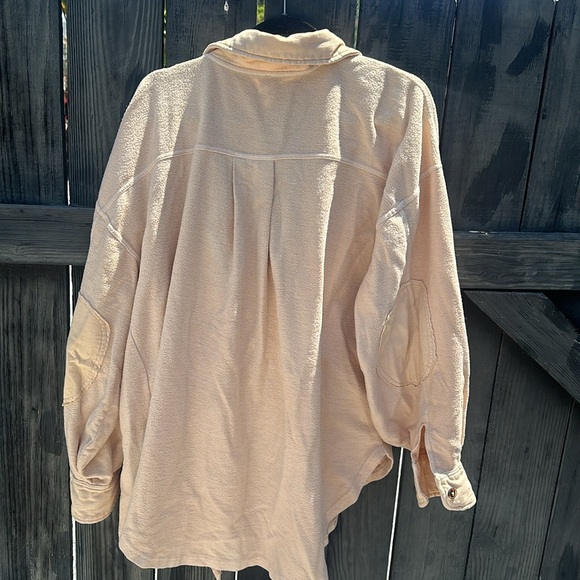Free People Ruby Shacket in Apricot - Picture 2 of 6